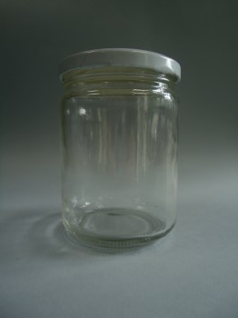 bote vidrio tapa metalica blanca twist 445 ml